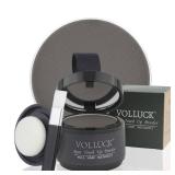 VOLLUCK Root Touch up Powder, Instant Hairline Powder for Thinning Areas and Gray Hair Coverage, Natural and Non-greasy Root Cover up for Women and Men (Gray, 0.14 Ounce)