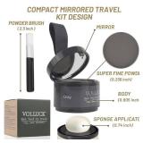 VOLLUCK Root Touch up Powder, Instant Hairline Powder for Thinning Areas and Gray Hair Coverage, Natural and Non-greasy Root Cover up for Women and Men (Gray, 0.14 Ounce)