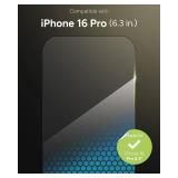 ZAGG XTR4 Screen Protector for iPhone 16 Pro - 11x Stronger Tempered Glass, Blue Light Filtration, Anti-Reflective Technology, Graphene Reinforced, InvisibleShield, Easy Dust-Free Installation