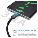 6 Inch USB C Charger Cord, 2 Pack Short USB C to C Cable Braided Fast Charging USBC Cable Compatible with iPhone 15 Samsung Galaxy S23 Ultra Google Pixel