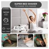 Sonic Bomb Dual Extra Loud Alarm Clock with Bed Shaker, Black | Sonic Alert Vibrating, Heavy Sleepers, Battery Backup | Wake with a Shake