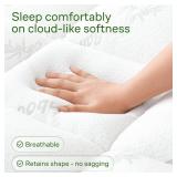 Ultra Soft Full Size Mattress Topper - Viscose Made from Bamboo Pillow Top Mattress Pad for Back Pain Relief - Naturally Cooling for Hot Sleepers, White