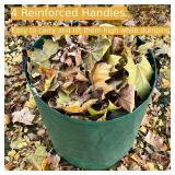 RISETEX Leaf Collector 3-Pack | 106Gal Eco-Friendly Reusable Leaf Bags | Heavy-Duty Self-Standing Yard Waste Container w/4 Handles for Lawn Maintenance & Outdoor Recycling