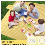 ZAZE Extra Large Picnic Blankets, 80