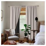 BGment Blackout Curtains for Bedroom 72 Inch Long, Thermal Insulated Full Room Darkening Bedroom Curtains, Heavy Sun Blocking Soundproof Window Curtains with Rod Pocket, 2 Panels, 52 Wide, Cashmere