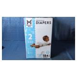Members Mark Premium Diapers 184 Diapers Size 2 12-18lbs