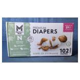 Members Mark Premium Diapers, N up to 10lbs, 102 diapers