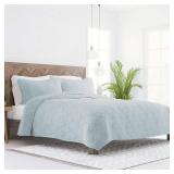 Home Collection Premium Ultra Soft Damask Pattern Quilted Coverlet Set, King - Retail: $169