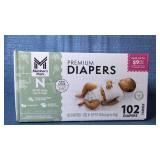 Members Mark Premium Diapers, Sizes N up to 10lbs, 102 diapers