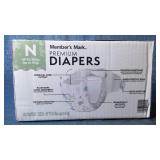 Members Mark Premium Diapers, Sizes N up to 10lbs, 102 diapers