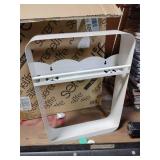 Ciieeo Bathroom Wall-Mounted Storage Rack Multi-Layer Organizer Shelf for Shower and Toiletries Easy Installation No Drilling Required Black for Spaces - White