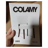 COLAMY Mid Century Modern Dining Chairs Set of 2, Upholstered Kitchen Chairs with Back, Farmhouse Fabric Side Dining Room Chairs with Wood Legs for Dining Room Kitchen Restaurant, Beige -Retail- $150
