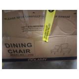 COLAMY Mid Century Modern Dining Chairs Set of 2, Upholstered Kitchen Chairs with Back, Farmhouse Fabric Side Dining Room Chairs with Wood Legs for Dining Room Kitchen Restaurant, Beige -Retail- $150