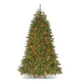 National Tree Company Pre-Lit Artificial Full Christmas Tree, Green, Dunhill Fir, Multicolor Lights, Includes Stand, 7.5 Feet