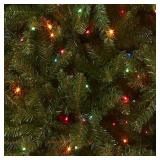National Tree Company Pre-Lit Artificial Full Christmas Tree, Green, Dunhill Fir, Multicolor Lights, Includes Stand, 7.5 Feet