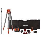 Johnson Level & Tool 99-028K Electronic Self-Leveling Dual Slope Horizontal/Vertical Rotary Laser System, Red, 1 Kit