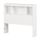 South Shore Summertime Bookcase Headboard, Twin, Pure White