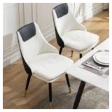 Yaden Tufted Swivel Upholstered Dining Chair (Set of 2) -Retail- $279.99
