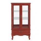 Elegant and Sophisticated Curio Cabinet with Adjustable Glass Shelves -Retail- $300.00