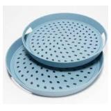 Henning Lee 2-Piece Medium And Large Round Serving Trays