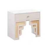 Suzie Rattan Nightstand - Cream