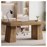 Wolbach 55 Inches Executive Desk with Double Trapezoid Base