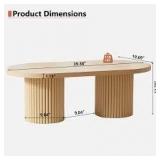 39.38 In. W Oval Single Oval Console Table