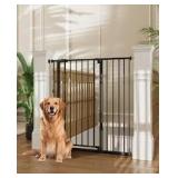 InnoTruth 36\" Extra Tall Baby Gate for Stairs, 28.9-42.1\" Dog Gates for Doorways One-Hand Opening, Easy Walk Thru Dual Lock Dog Gates for The House, Hallways, Bedrooms, Easy Install Kid Gate,White