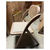 Comfort Folding Rattan Chair, 2 pcs