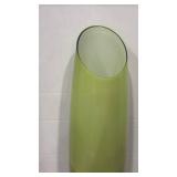 Tall Modern Lime Green Glass Floor Vase 27.5 inches tall