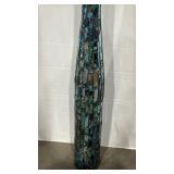 Tall Mosaic Glass Floor Vase 31 inches tall