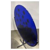 Modern Fused Glass Art Disc with Stand 23x19
