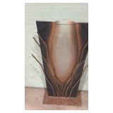 Modern Artisan twig floor vase with metal stand 21 inches tall