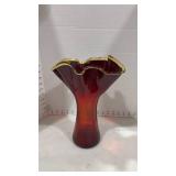 Blenko hand-blown swung glass vase 12 inches tall