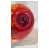 Blenko Amberina ombre glass pitcher 8 inches tall