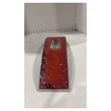 Copper arched glass dish 3x16.5