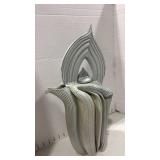 Signed unique ceramic pitcher 20 inches tall