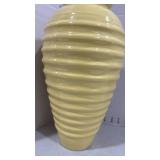 Haeger ceramic yellow vase 15 inches tall