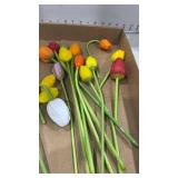 Hand blown glass tulips