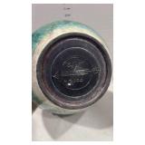 Glazed pottery vase 10 inches tall