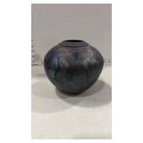 Signed pottery vase 5 inches tall