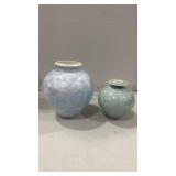 Crystalline Glazed Ceramic Vases