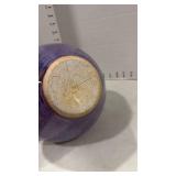 Glazed signed pottery vase 6 inches tall