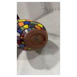 Mosaic teapot signed