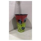 Hand painted signed vase 10 inches tall