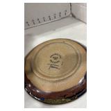 Hand crafted ceramic tea pot and Prairie Fire pottery plate