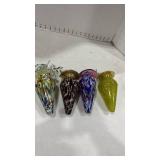 Hand blown glass vases for wall