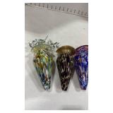 Hand blown glass vases for wall