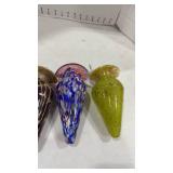 Hand blown glass vases for wall