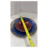 Swan Valley and other Copper Enamel Decorative Plates Set